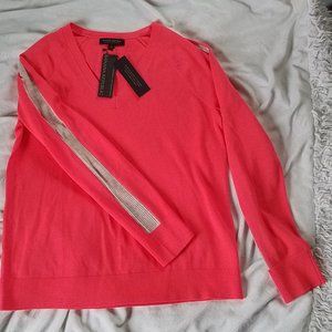 HOT CORAL PINK SWEATER